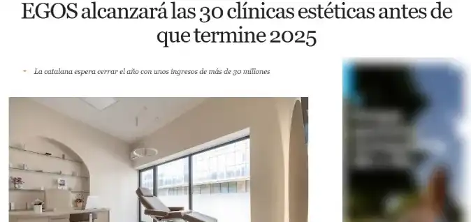 EGOS acelera su crecimiento: 30 clínicas de cirugía estética en España antes de 2025