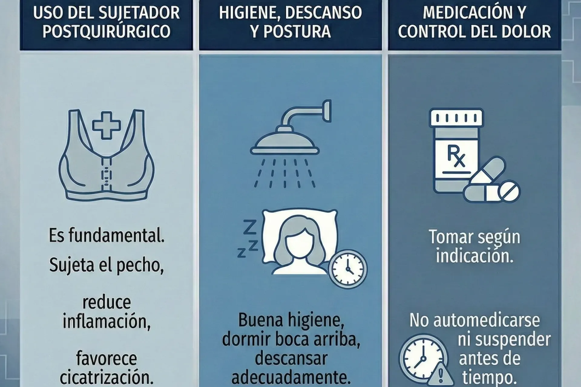 ¿Cómo es el postoperatorio del recambio de prótesis mamarias?